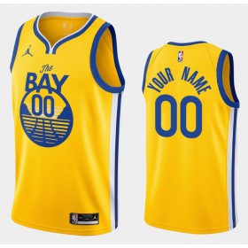 Camiseta Hombre Golden State Warriors Personalizadas 2020-21 Jordan Brand Statement Edition Swingman
